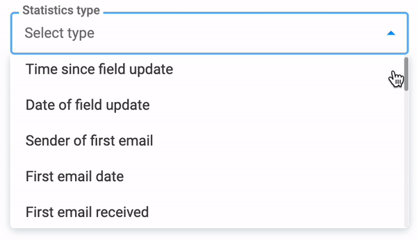 Types of statistical fields in NetHunt CRM