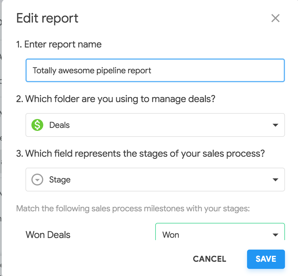 Report creation in NetHunt CRM