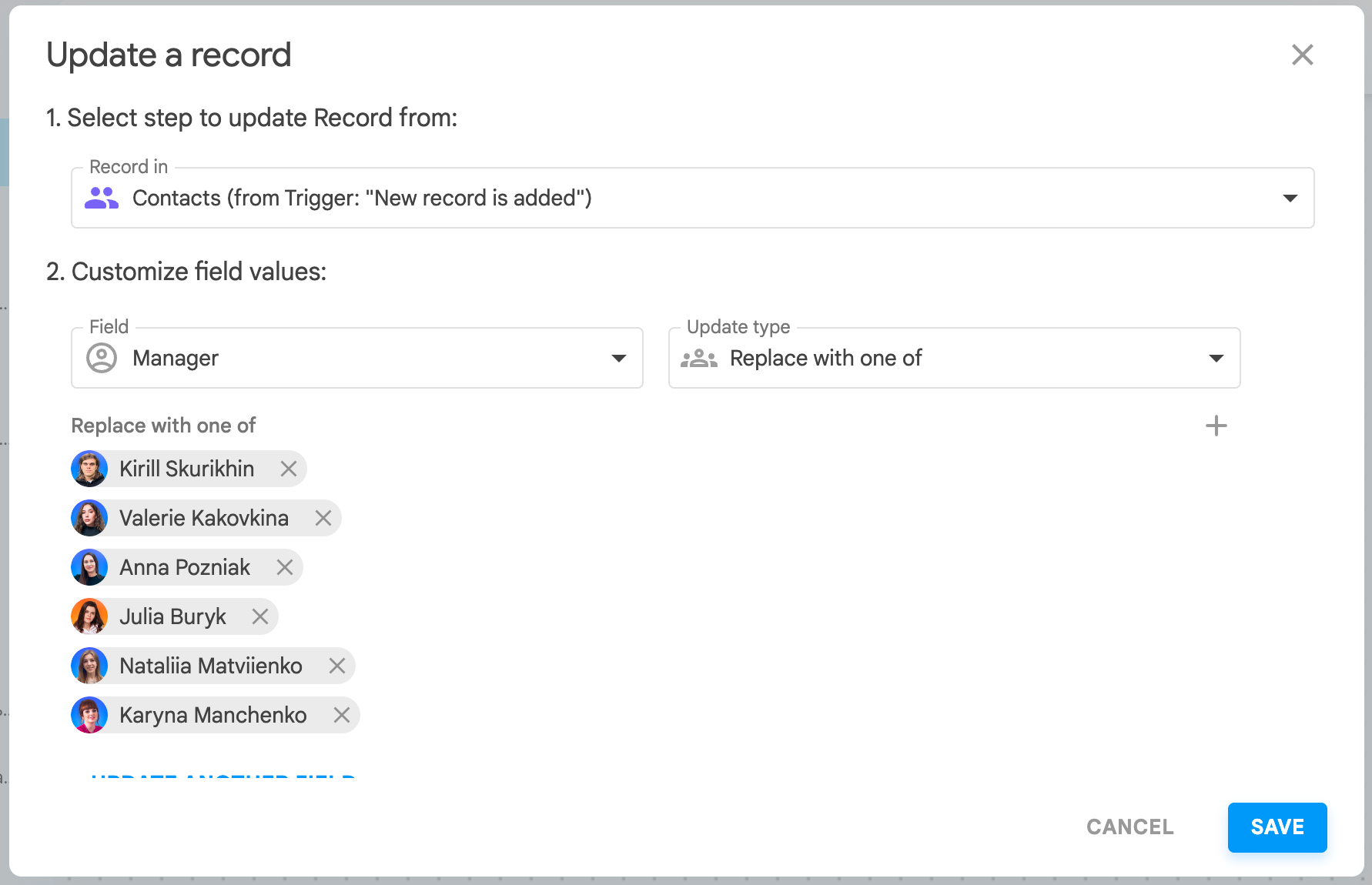 Round-robin lead distribution in NetHunt CRM