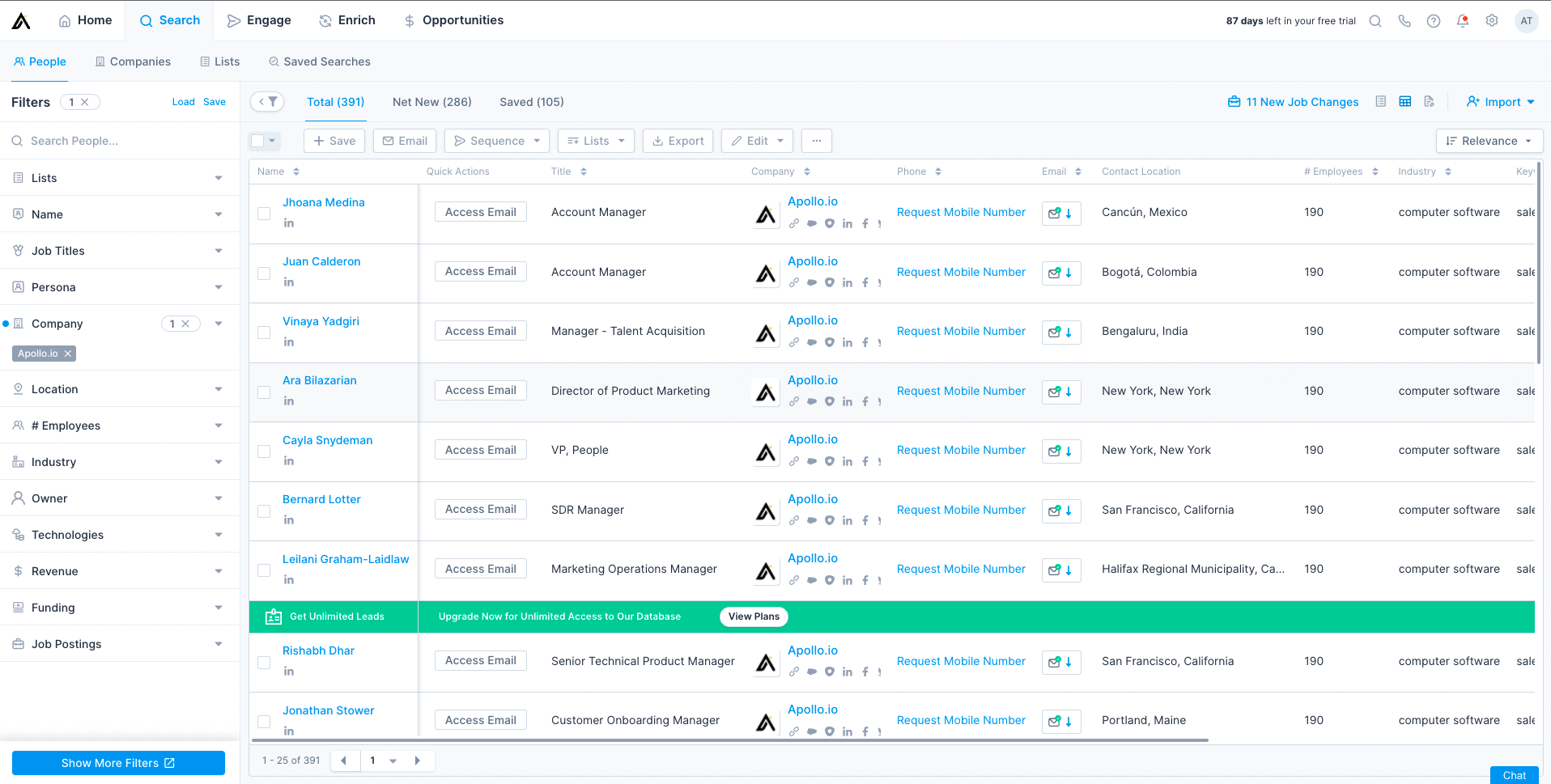 Apollo.io User Interface | NetHunt CRM Blog