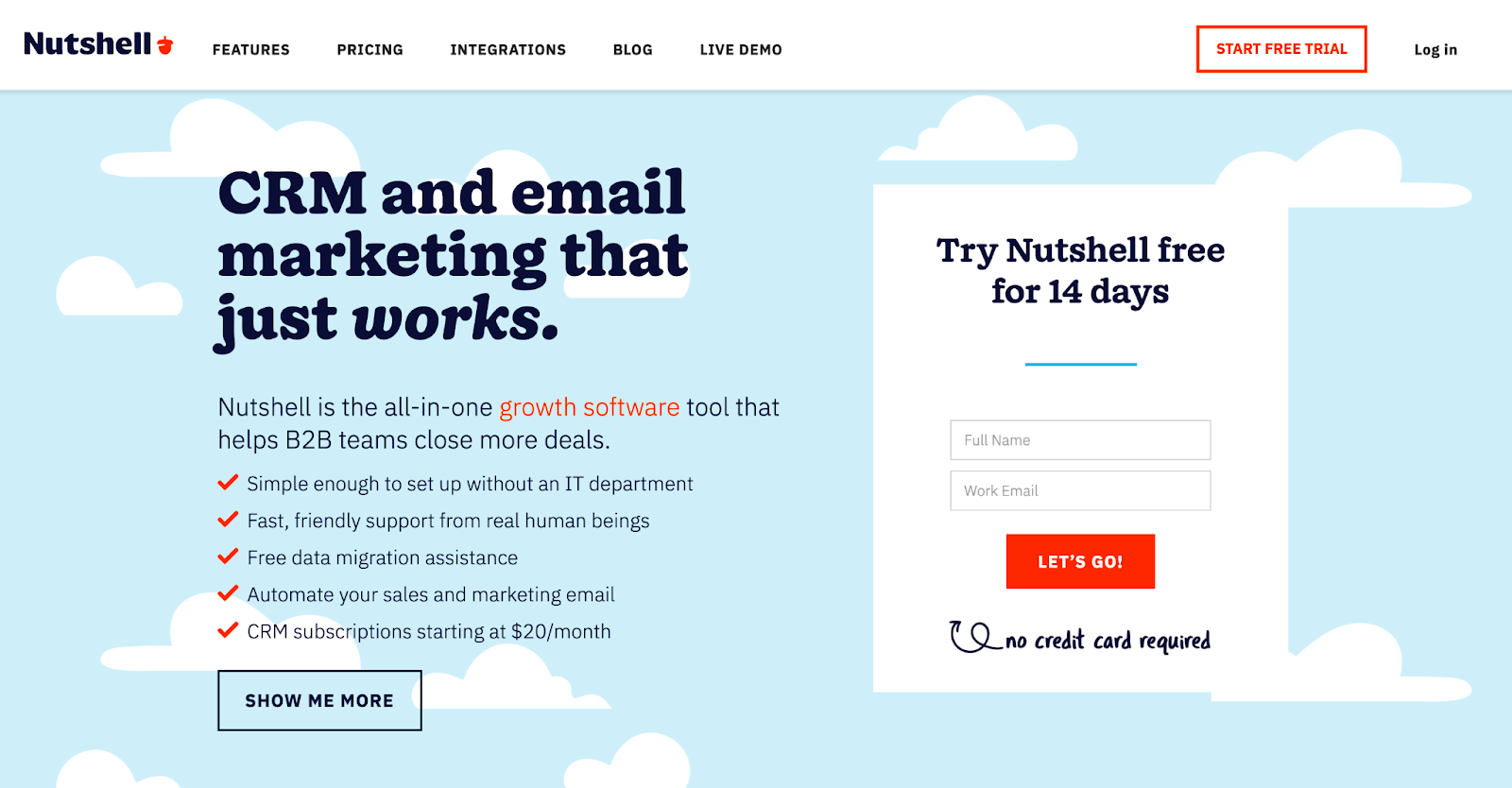 Nutshell CRM — a Pipedrive alternative with a straightforward user interface