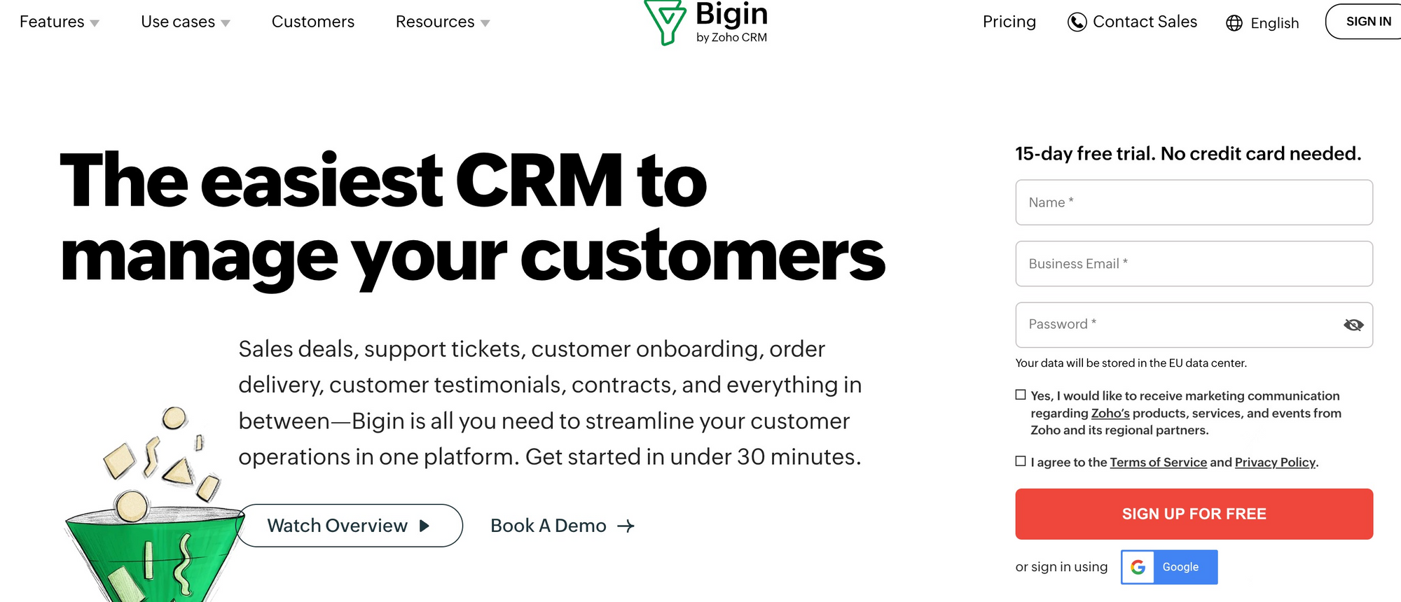 Bigin by Zoho, a small business CRM