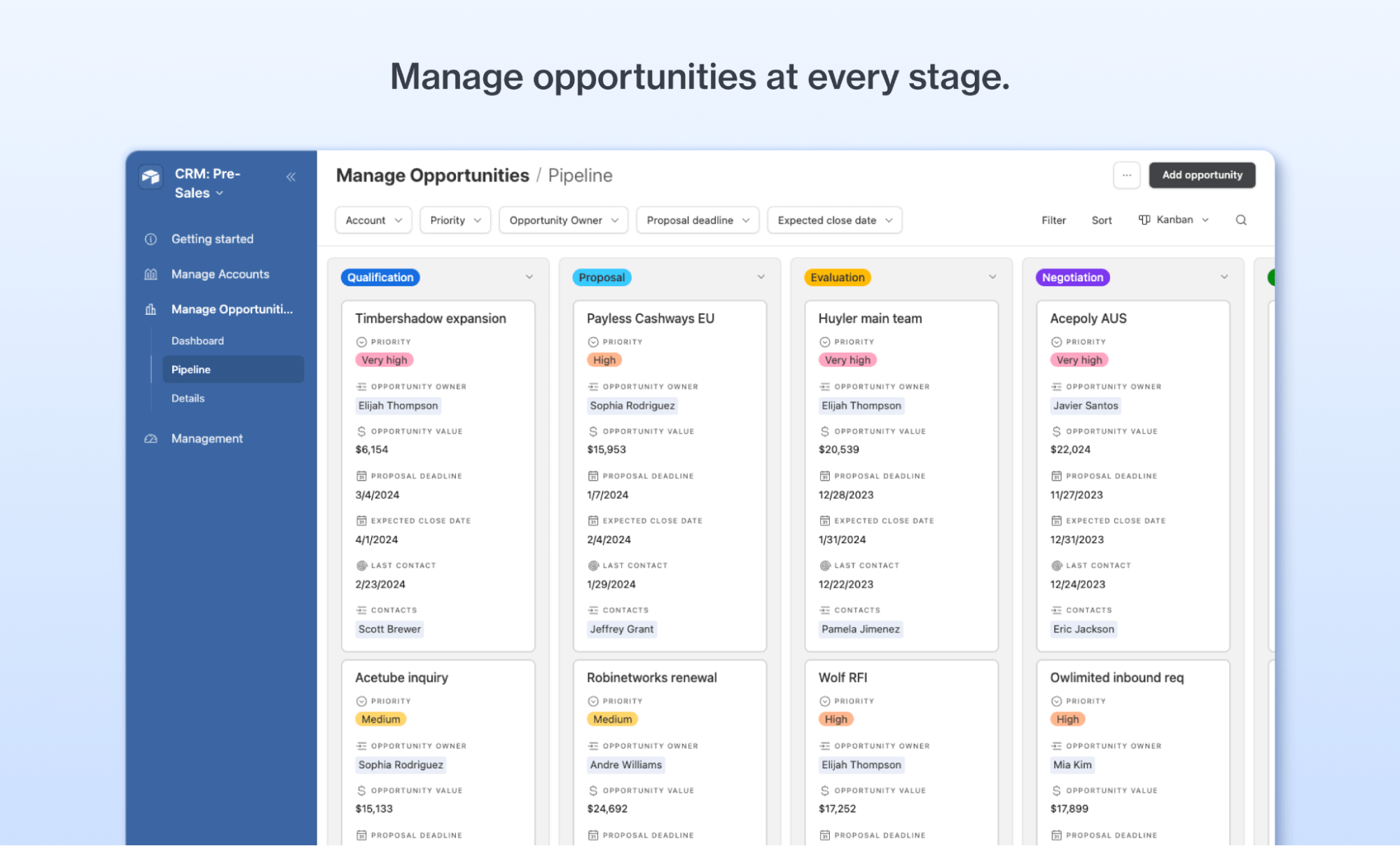 Airtable template for a sales Airtable CRM