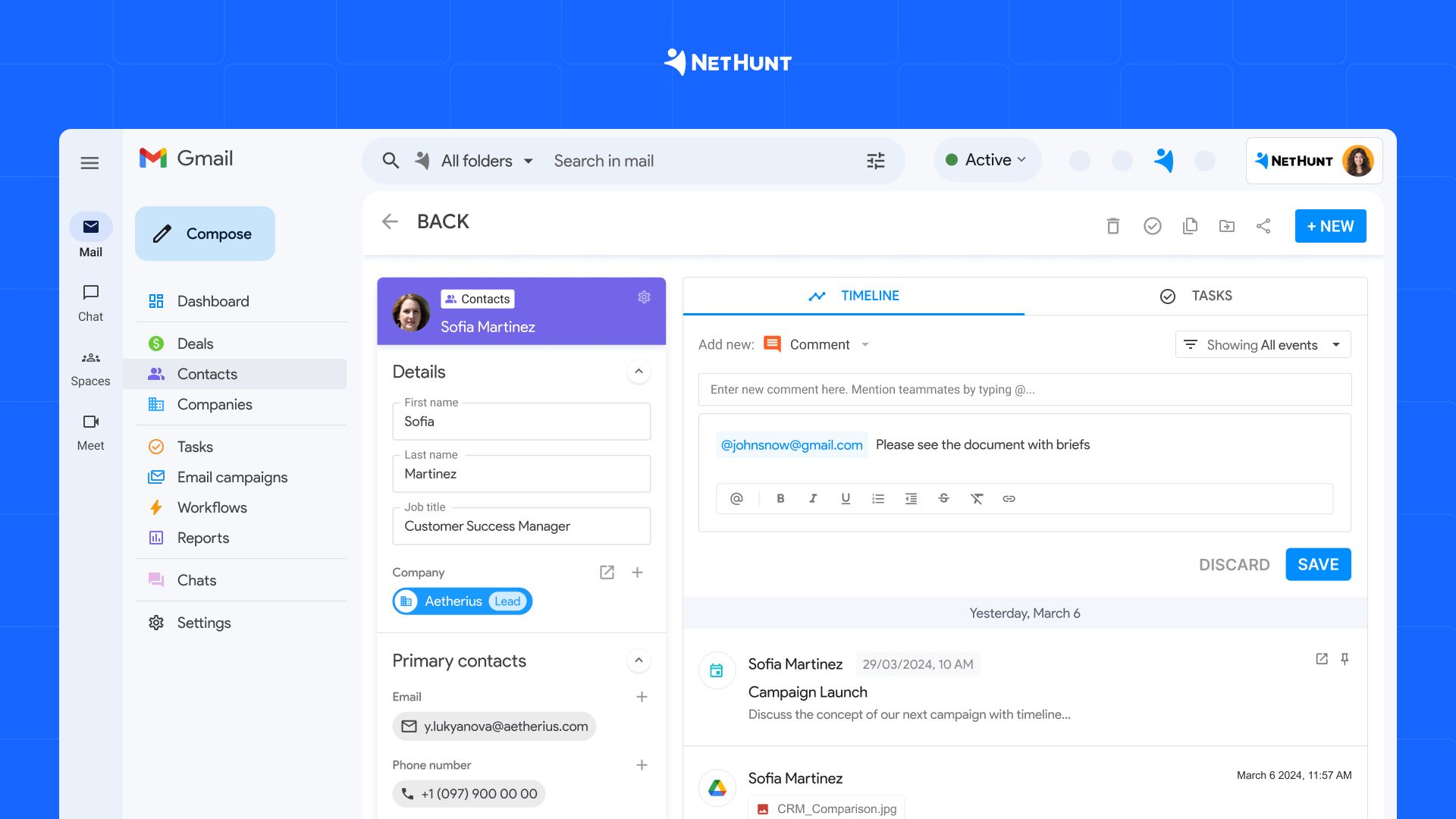 NetHunt CRM for Gmail