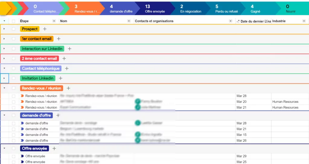 Sales pipeline management in Streak CRM