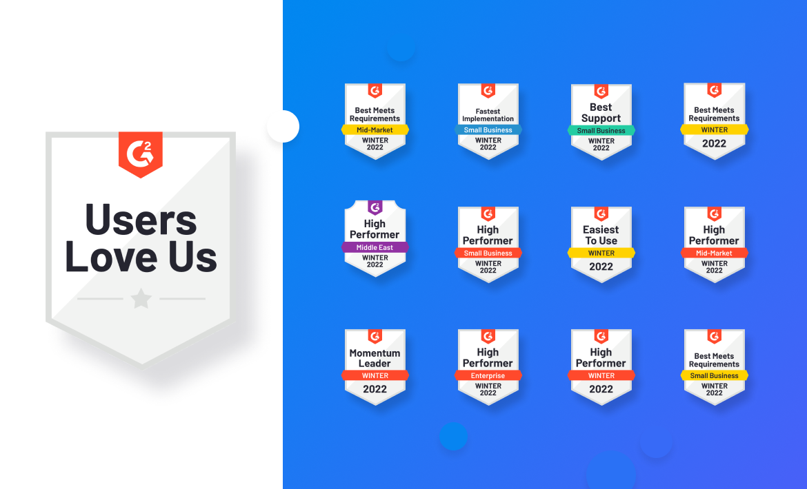 NetHunt CRM has been awarded 13 G2 badges for Winter 2022