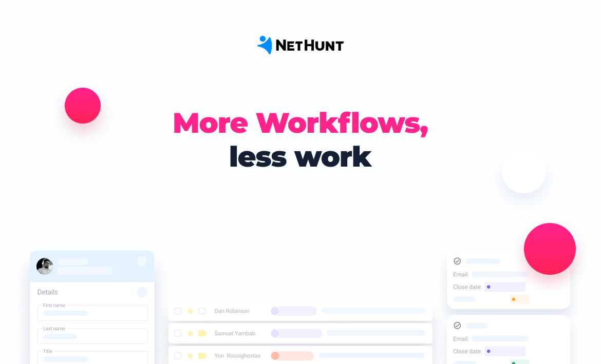 New in NetHunt CRM: Workflows get a makeover
