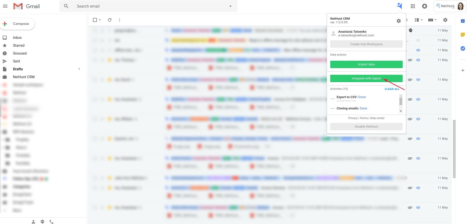 Zapier Integration from NetHunt