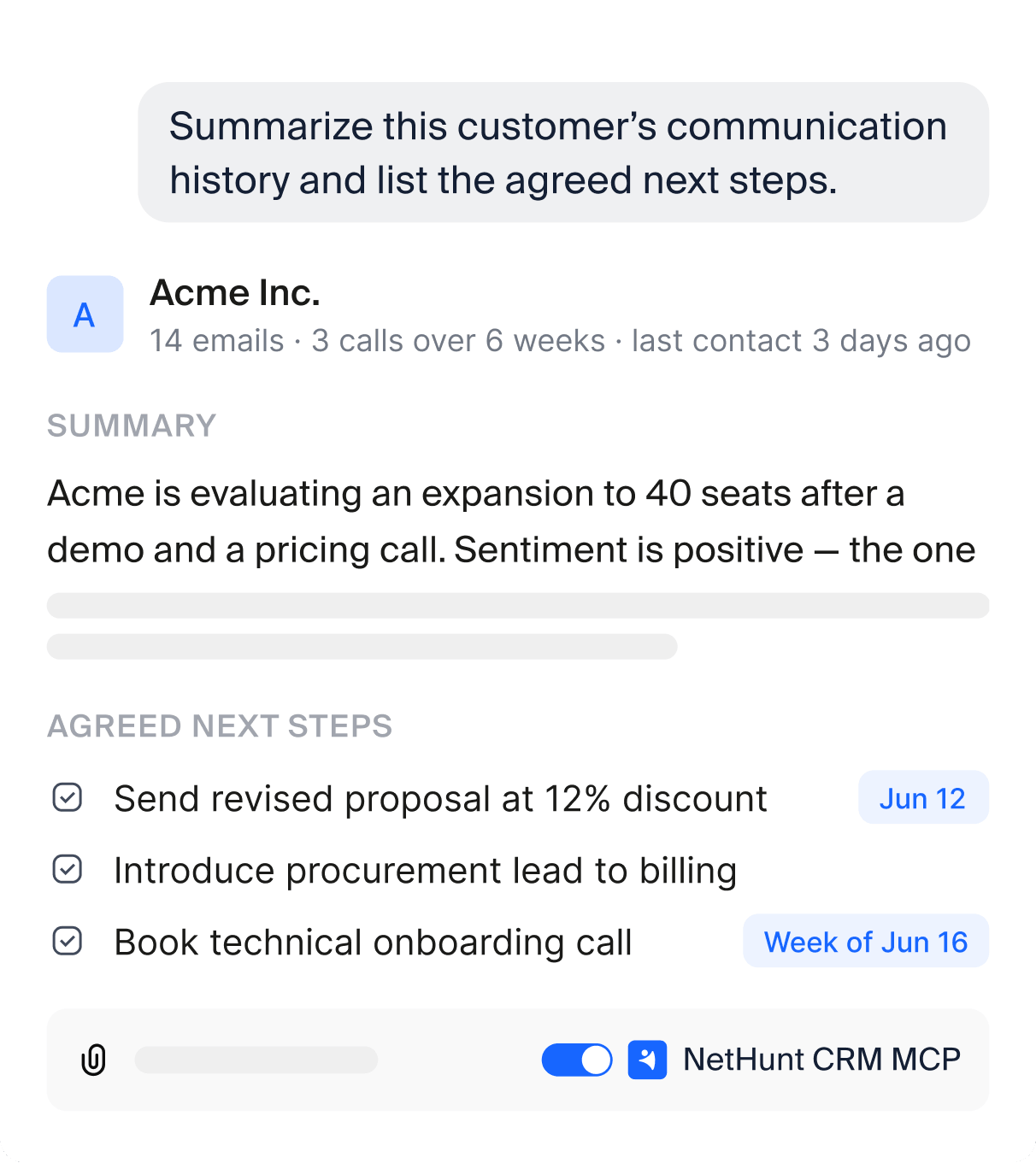 Understand a customer faster