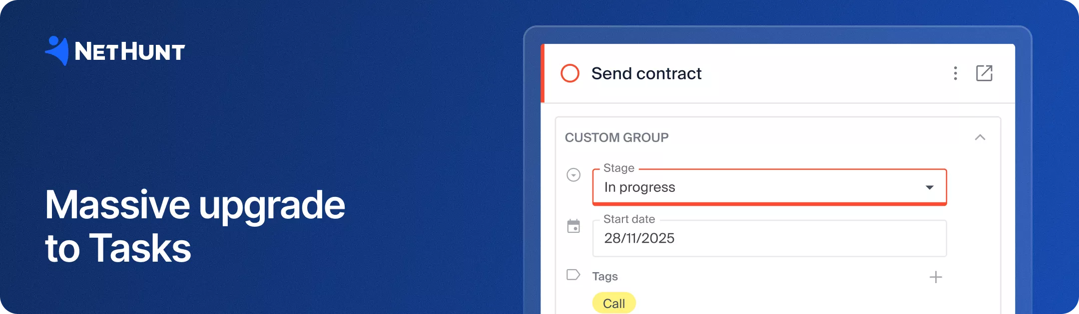 NetHunt CRM - Massive upgrade to Tasks: more powerful, fully customizable (40 new use cases)