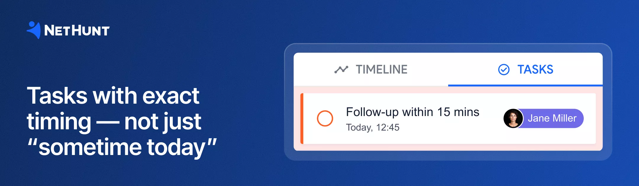 NetHunt CRM - Task Due Time to the Minute in Automations