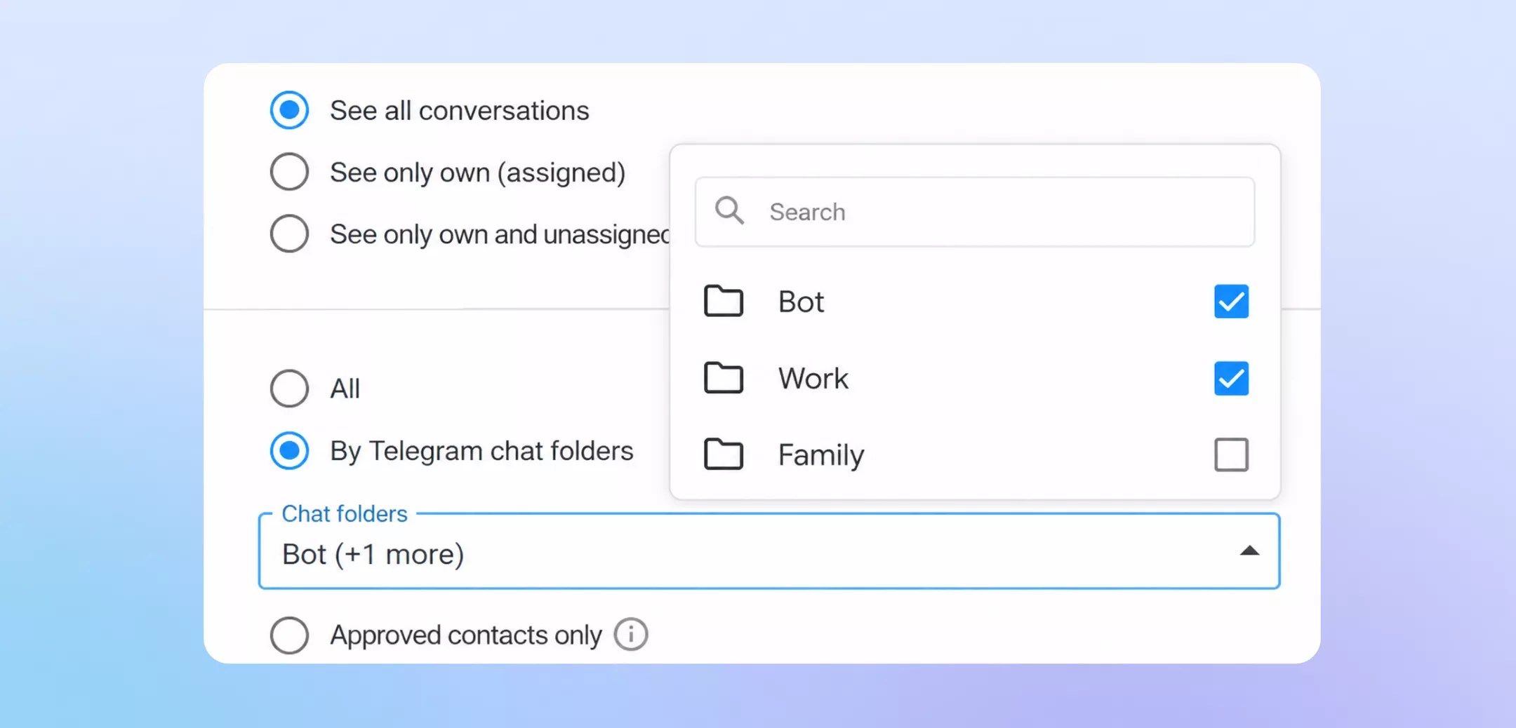 you can sync multiple Telegram folders at the same time