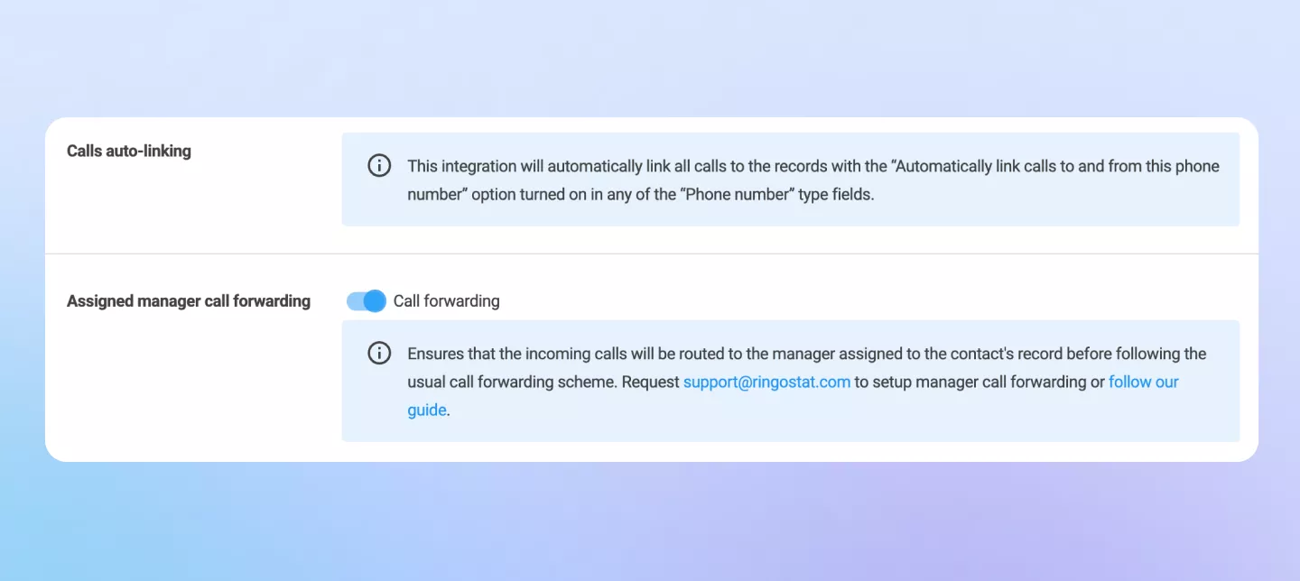 you can now turn off call forwarding to a manager