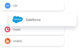 Import your CRM data directly<br> from Salesforce to NetHunt CRM