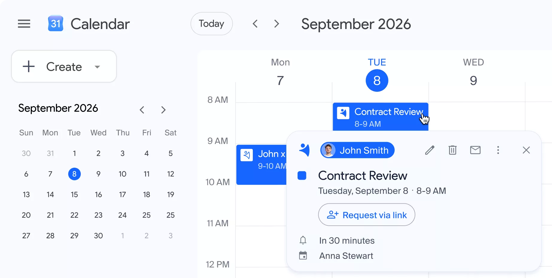 Screen - NetHunt CRM with Google Calendar