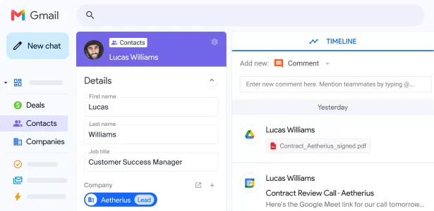 Screen - NetHunt CRM with Google Drive