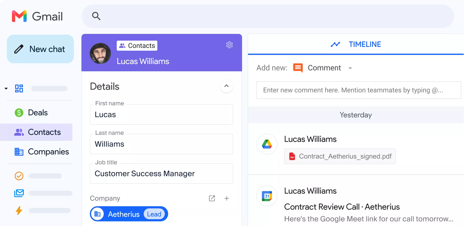 Screen - NetHunt CRM with Google Drive