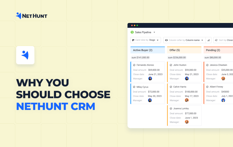 Why choose NetHunt CRM? Let's see how NetHunt CRM stands out