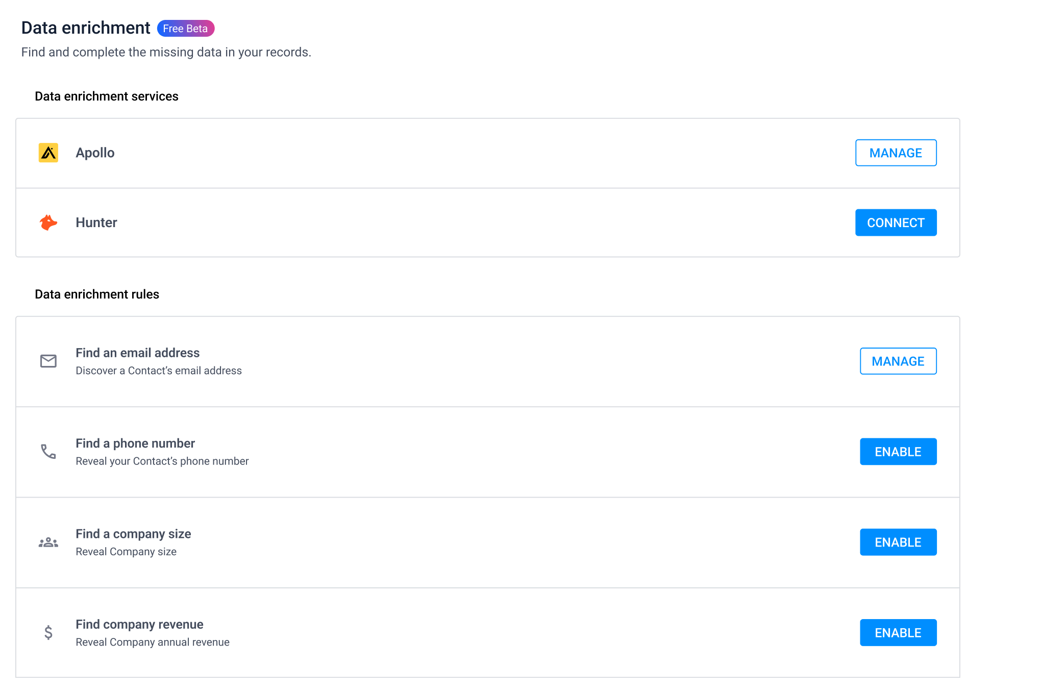 NetHunt CRM integration with Apollo screen 2