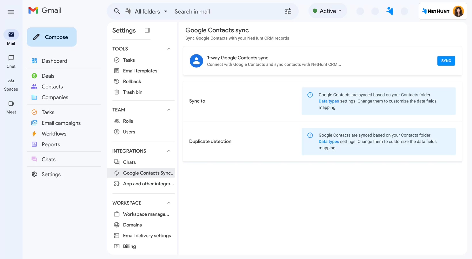 Tie NetHunt CRM with Favourite Google Workspace Apps screen 3