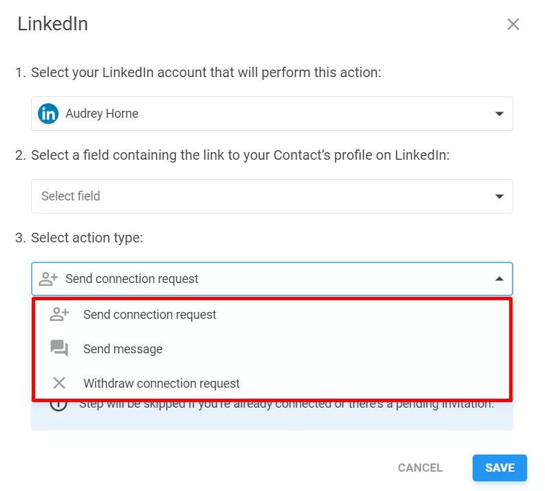 An automatically enriched lead profile