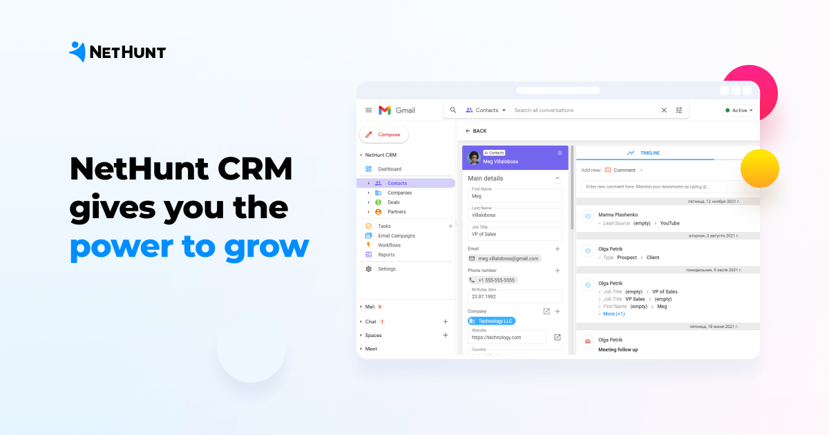 NetHunt CRM gives you the power to grow NetHunt CRM